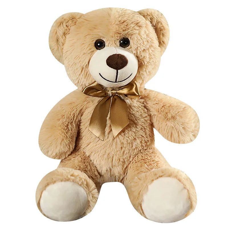 Cute Colorful Bow Tie Bear Doll Plush Toy Hug Bear Doll Children Birthday Gift Pillow Teddy Bear Home Living Room Bedroom