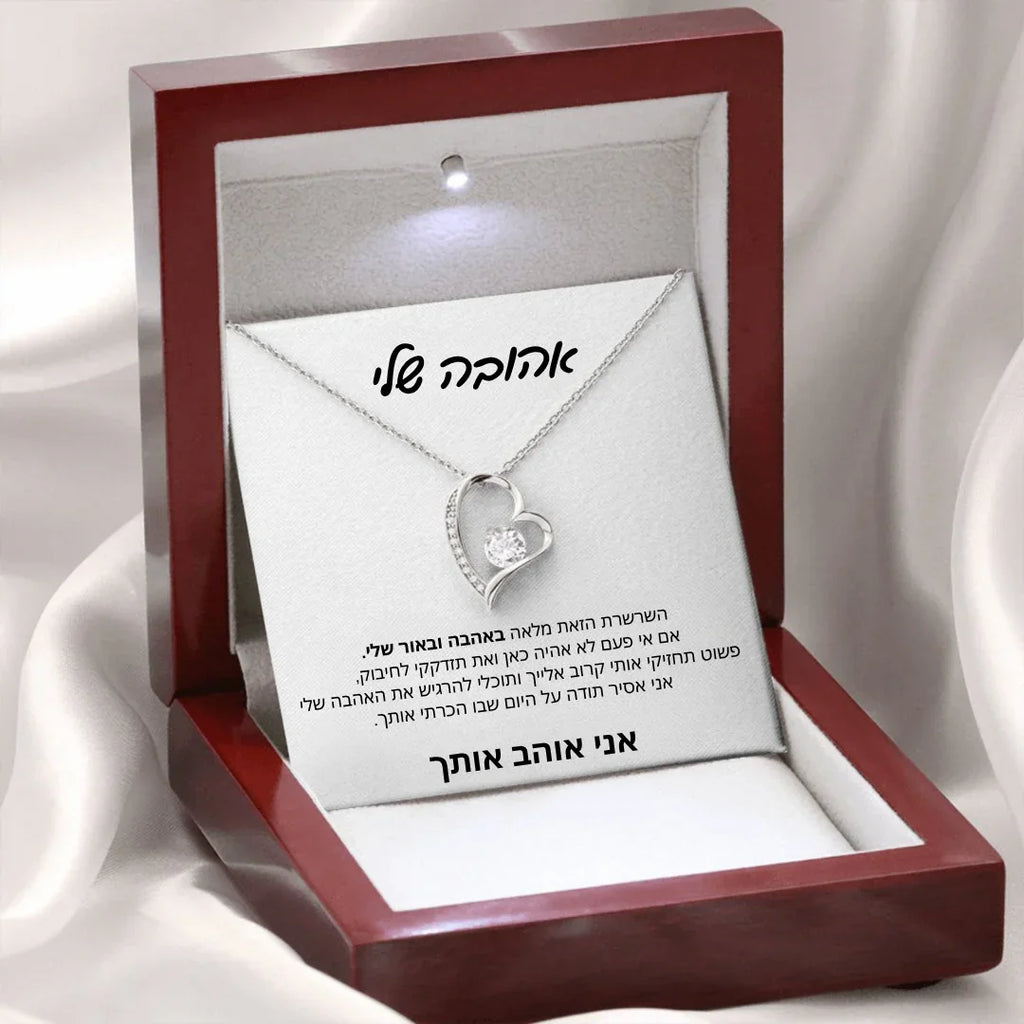 Gift for a Woman My Love Heart Necklace Wife Soulmate Gifts Women Birthday Christmas Gift Fashion Jewelry with Box שרשרת