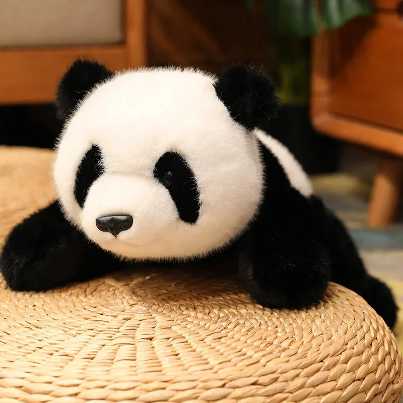 Kawaii Comfort Soft Animal Plush Throw Pillow Polar Bear Brown Bear Panda Lying on the Stuffed Animal Doll Pillow Decorate Room