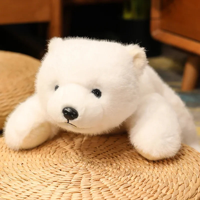 Kawaii Comfort Soft Animal Plush Throw Pillow Polar Bear Brown Bear Panda Lying on the Stuffed Animal Doll Pillow Decorate Room
